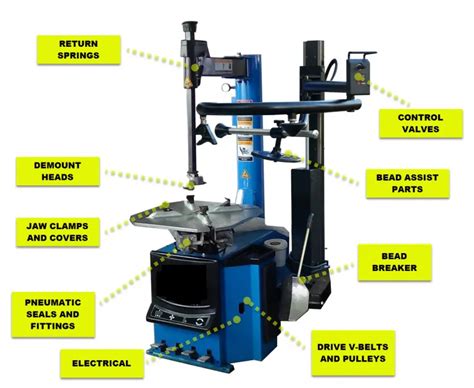 If you cannot find the spare you need, or you are not sure exactly which type of Tyre Changer you have, please contact us and we will be happy to help. . Tyre changer machine parts name